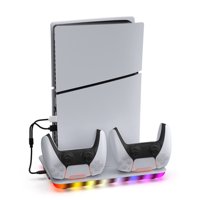 Base De Carga Vertical Aaronmei Para Controladores Ps5 Y Ps5 Slim Blanco