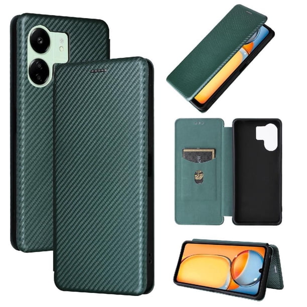 Funda Flip para FOXDOCK Xiaomi Redmi 13C 4G/5G - Funda magnética de negocios, funda protectora delgada