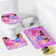 thumbnail image 4 of Poder de princesa-theme 4-Piece Shower Curtain Set with Rugs, Waterproof Bathroom Decor Set Includes Bath Mat, U-Shaped Rug, Toilet Lid Cover and Curtain with Hooks, 4 of 6