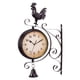thumbnail image 1 of Reloj De Pared De Doble Cara Reloj De Estación Vintage Redondo Decoración Números Arábigos 2, 1 of 5