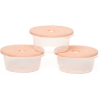 Wakeshome - Set 3 Envases De Plastico Redondo Con Tapa Hermetica Mediano 1000Ml