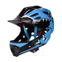 Magideal - Casco De Bicicleta Para Niños Casco De Bicicleta Para Niños Casco De Cara Completa Casco De Bicicleta De Montaña Transpirable De Moda Para Actividades Azul Oscuro