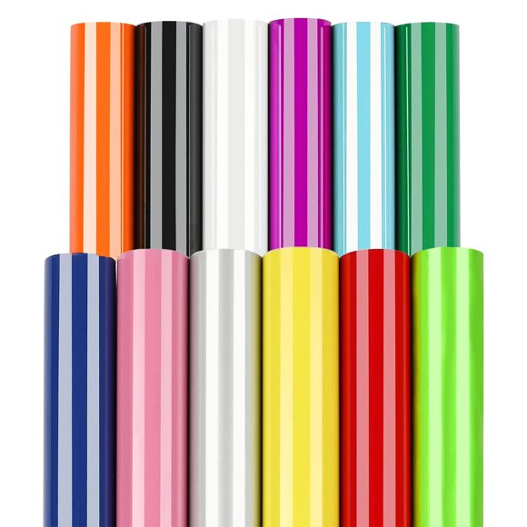 Vinilo de Transferencia Térmica Venitor 30 × 25 cm Paquete de 12 colores surtidos