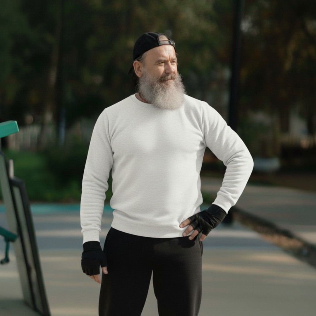 T-world - Polerón Unisex Algodón Afranelado Básico Antipilling Blanco