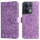 thumbnail image 5 of Funda tipo cartera FOXDOCK para OPPO Reno 8 5G , diseño girasol en relieve, cuero PU, cierre magnético, soporte y tarjetero, 5 of 5