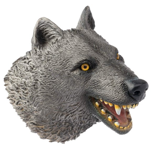 Marioneta de mano de lobo gris de látex – Yolococa