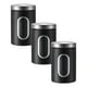 thumbnail image 1 of Organización De Latas De Almacenamiento De Alimentos De Acero Inoxidable De 3 Piezas Con Contenedor De Tapa Negro, 1 of 2