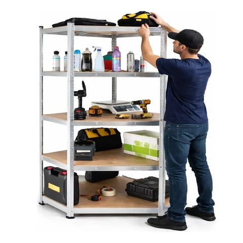 Eoland - Estante Esquinero Galvanizado 180X90X40 Cm 5 Niveles 300 Kg