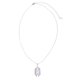 thumbnail image 1 of moda unisex cacahuete forma zircon cristal diamante colgante collar plata, 1 of 3