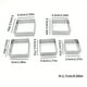thumbnail image 2 of 5-piece Square Stainless Steel Biscuit Mold Vegetable And Fruit Cutting And Baking Tool DIY Holiday Mold Clay Mold, 2 of 2