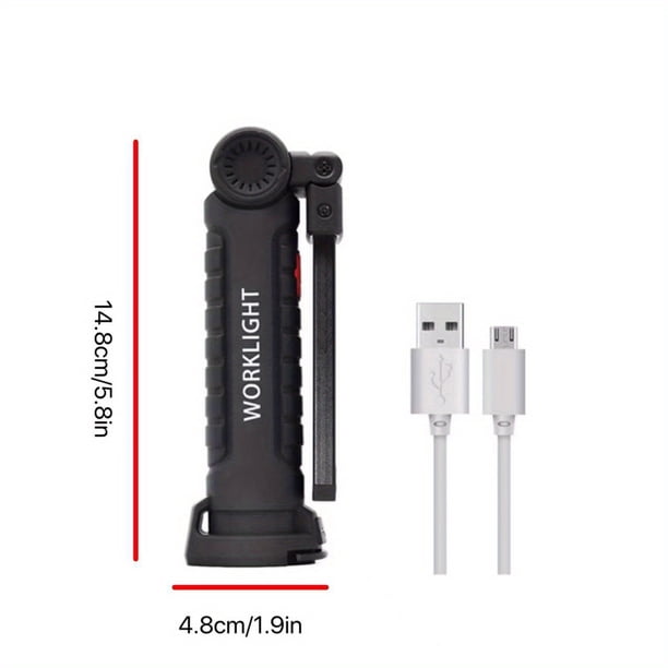 COB + LED Work Light, Rechargeable Work Lights With Magnetic Base, Portable Fold Work Light For Car Repair, Home Lighting, Camping, Hiking