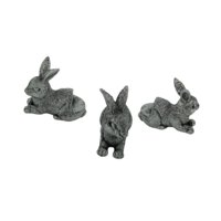 Ioensy - 3X Pies Para Macetas Figuras De Animales Soporte Para Plantas Para Oficinas Sala De Estar Conejo Agachado Al Aire Libre