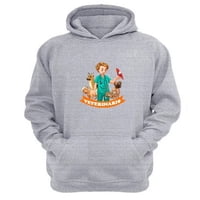 Genérico - Polerón Canguro Veterinario Gris Claro Talla Xs Unisex