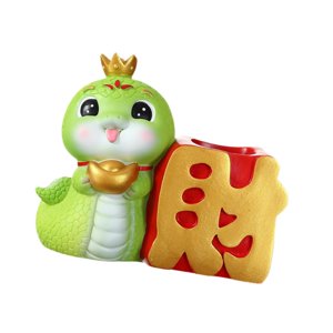 Bothyi - Estatua De Serpiente De Dibujos Animados, Florero, Adorno Artesanal Para Estante, Oficina, Dormitorio, Riqueza