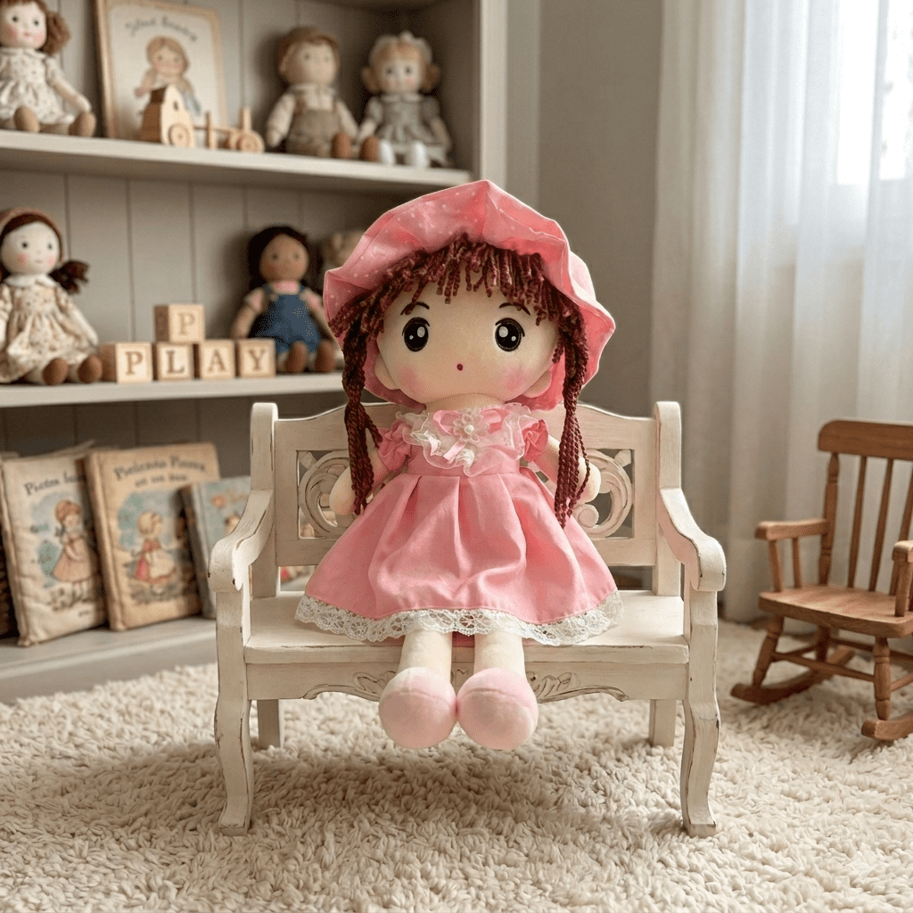 Oem - Muñeca De Trapo De Peluche Tierna Suave Lazo 65cm R