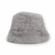 thumbnail image 1 of Gorro Bucket Peludo Liso Mujer Invierno Suave Abrigado Moda Gris Talla Única, 1 of 3