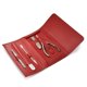 thumbnail image 2 of Cortaúñas GERMANIKURE 5 piezas con estuche de cuero rojo, 2 of 9