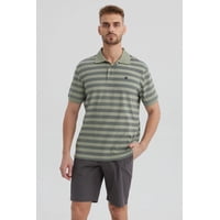 Fashionspark - Polera Hombre Cuello Camisero Verde