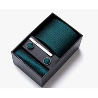 Riqui - Set Corbata, Pañuelo Y Colleras Verde