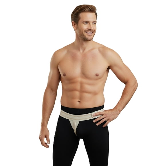 Faja de soporte para hernia ORTONYX lado derecho beige