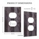 thumbnail image 5 of Cubierta decorativa para enchufe Oilbiexn con diseño vintage de tablones de madera, 5 of 8