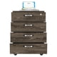 thumbnail image 4 of Cajonera Con Ruedas Fm-006n Negro Y Café Oscuro, 4 of 9