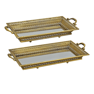 Muebles Santa Ana - Set 2 Bandejas Espejo Luxe Collection