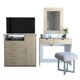 thumbnail image 2 of Mueble De Tocador + Espejo + Cómoda 4 Cajones / 1 Puerta Rovere / Blanco, 2 of 11