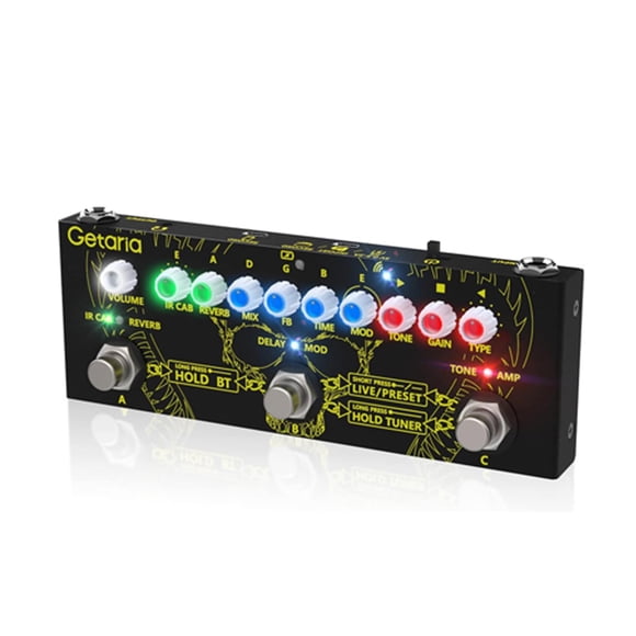 Pedal multiefectos para guitarra Getaria Cube Baby recargable