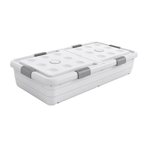 Magideal - Caja De Almacenamiento Debajo De La Cama Con Ruedas, Contenedor Debajo De La Cama, Cajón, Cesta Deslizante, Organizador, Estuche Para El Hogar, Armari Altura 16Cm