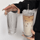 thumbnail image 2 of Vaso Hermetico De Vidrio En Relieve Con Tapa Bombilla 520ml Transparente, 2 of 6