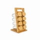 thumbnail image 1 of Especiero Torre Bambú 8 Frascos Soporte Vertical Organizador Cocina, 1 of 5