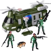 Juego De Juguete Vehículos Militares Helicóptero De Transporte Joyin