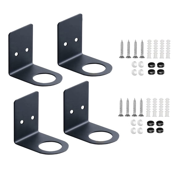 Dispensador de jabón BiJun, soporte de pared, 4 unidades, 2,7 cm, agujero negro