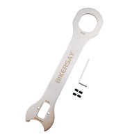 Magideal - Llave Universal Para Bicicleta, Eje De Cabeza De Ciclismo, Cubo De Acero, Llave De Bicicleta De Extremo Abierto Para Instalación, Reparación, Extracci