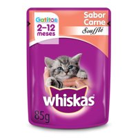 Alimento Húmedo Gatito Soufflé Sabor Carne Pouch 85 G Whiskas