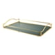 thumbnail image 3 of Gold Vanity Bandeja Joyería Perfume Maquillaje Organizador Manejo De Metal Ornate Green Large, 3 of 5