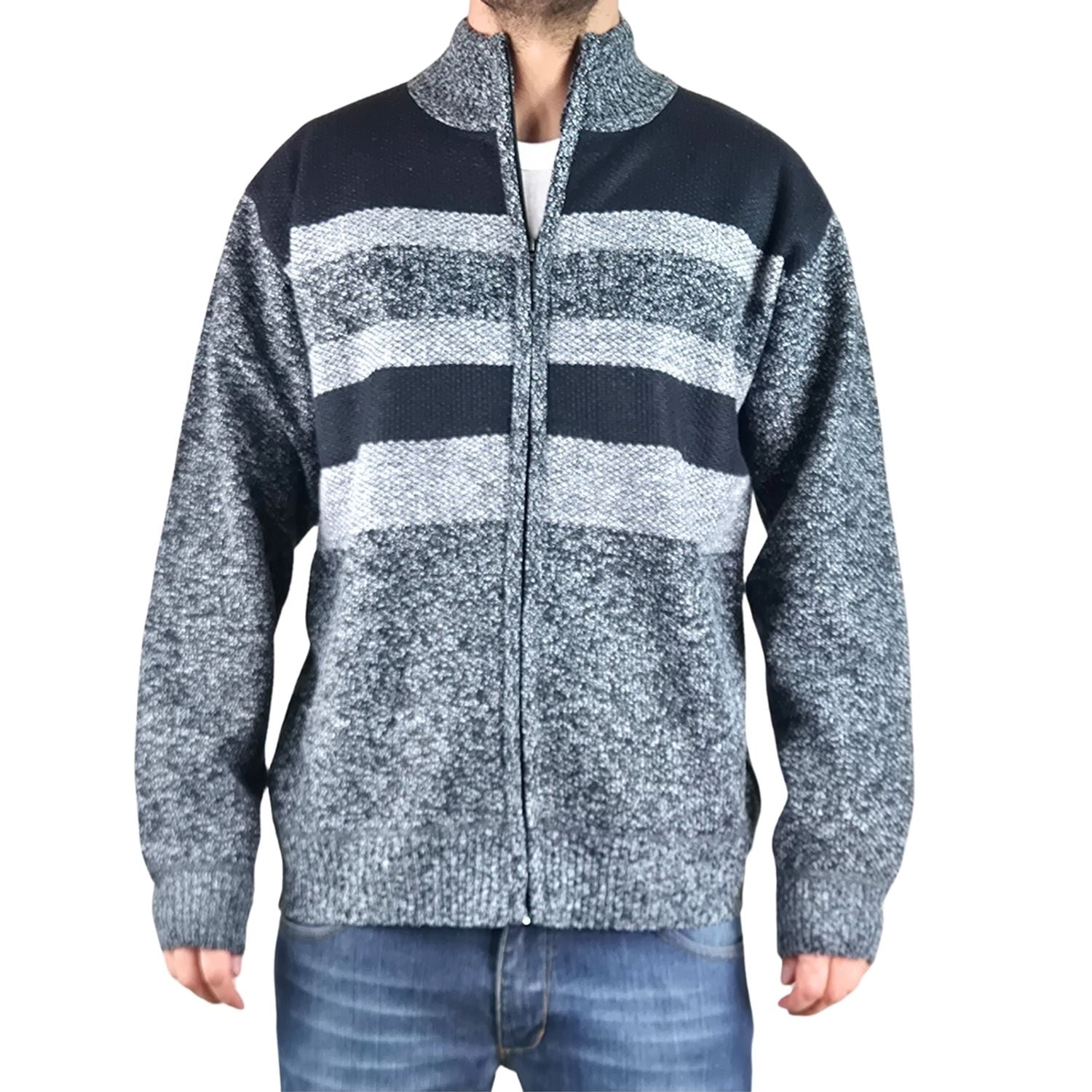 Likeshop - Chaleco Sweater Frisado Hombre Cuello Alto Cierre 2113