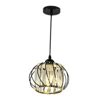 Magideal - Luz De Techo Lámpara Colgante Lámpara De Araña E27 Lámpara Colgante Decoración Lámpara Colgante Iluminación Para Club Tienda Granja Dormitorio Sala De Luz Cálida Negra