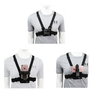 Genérico - Arnes De Pecho 2 En 1 Para Gopro Y Celular, Cámara De Acción
