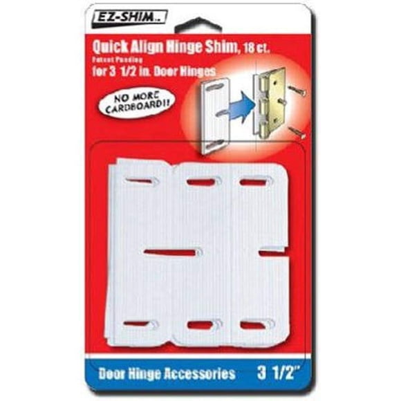Cuña para Bisagras E-Z Shim 9 cm Blanco – 18 unidades