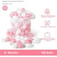thumbnail image 2 of 100pcs Pelotas De Billar De Plásticas Para Casa De Juegos Transparente、 Blanco Y Rosa, 2 of 6