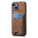 thumbnail image 2 of Funda Billetera con Soporte para iPhone 15 Protector Delgado Marrón, 2 of 6
