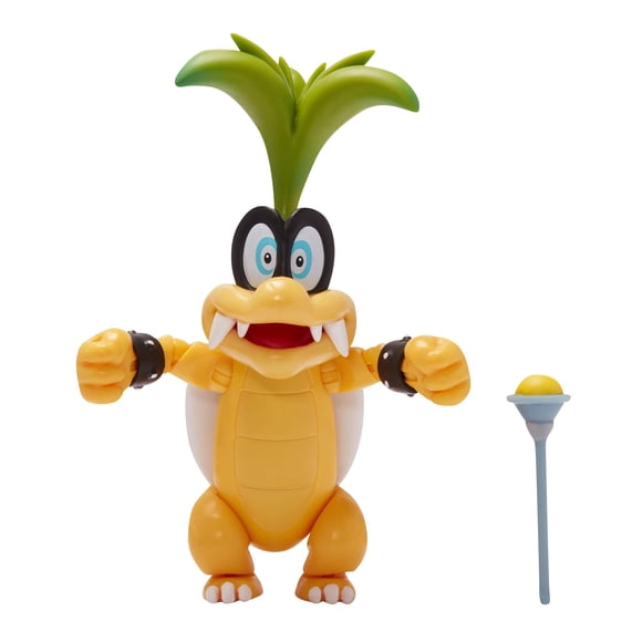 Figura de Acción Super Mario Iggy Koopa de 10 cm con Varita para 3+ Años