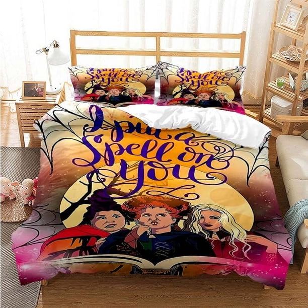 Hocus - Pocus bedding set Boys Girls Twin Queen size duvet cover pillowcase bed kids adult fashion home textileextile