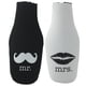 thumbnail image 4 of El favor de la boda del sostenedor de la cremallera de la envoltura de la botella del refrigerador de la botella 2pcs mr se?ora., 4 of 4