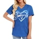 thumbnail image 5 of Camiseta de béisbol para mamá Talovee para mujer, cuello en V, azul, talla M, 5 of 5