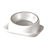 Ioensy - Cuenco Elevado De Acero Inoxidable Para Mascotas, Platos Para Beber, Para Cachorros, Gatos, Perros Pequeños, Color Blanco