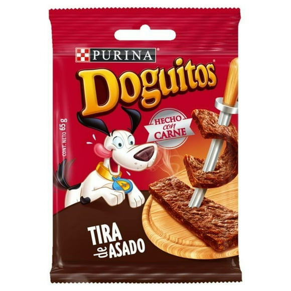 Snack Perro Adulto Doguitos Tira de Asado Bolsa, 65 g