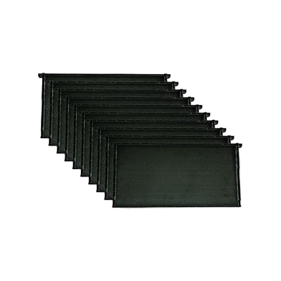 Marcos para apicultura Mann Lake de 23 cm recubiertos con cera de abeja, paquete de 10